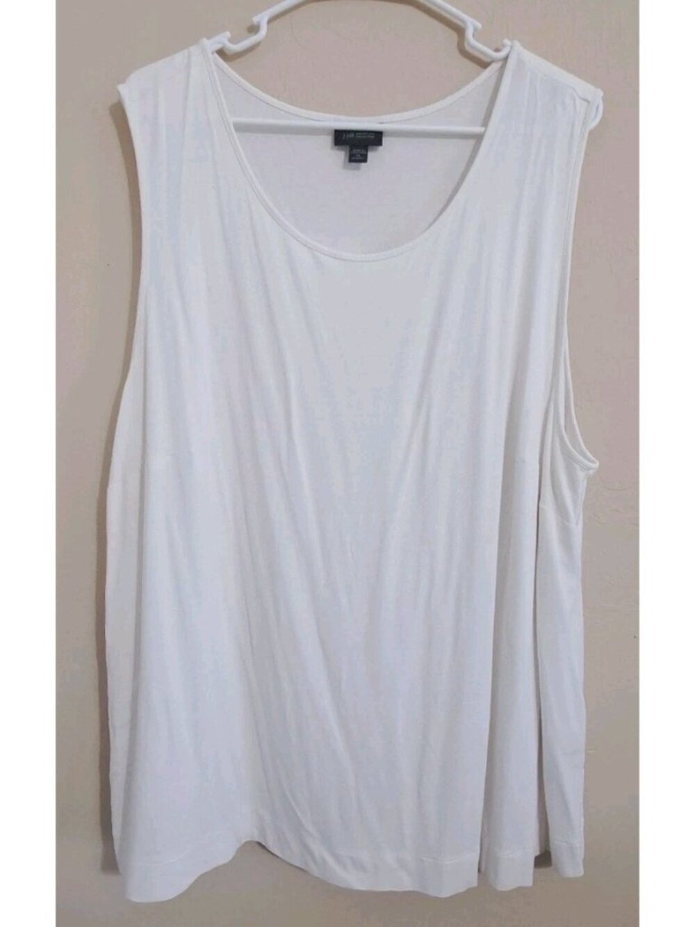 J.Jill Women's 3X Ecru Sleevess Rayon Tunic Layering Lagenlook